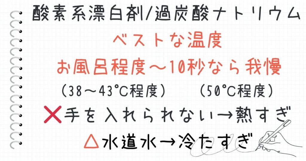 酸素系漂白剤で洗濯する時のベストな水温