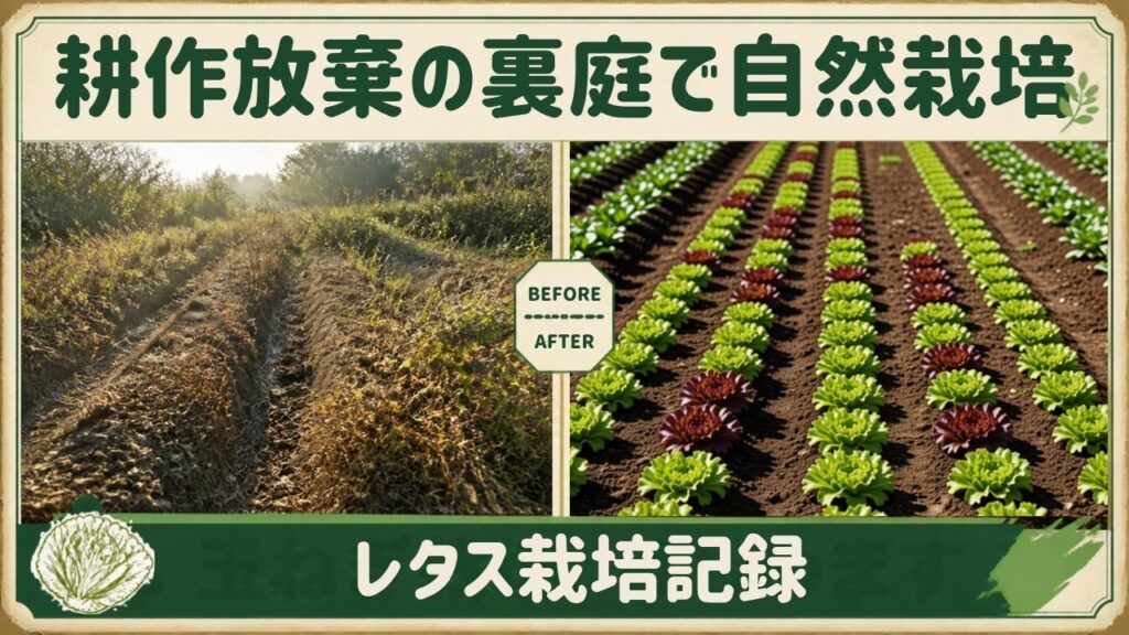 耕作放棄地の裏庭で自然栽培 垂直栽培 レタス栽培 日記 記録